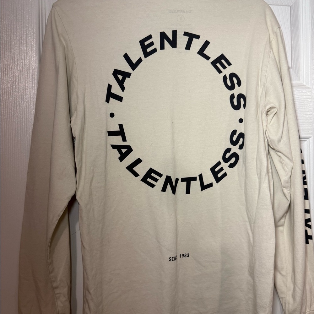 TALENTLESS Cream Cotton Tee